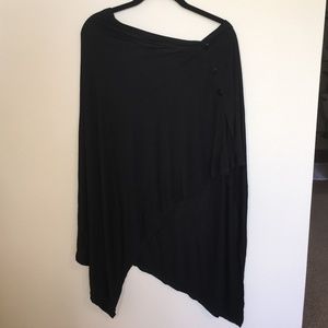 Asymmetrical Poncho - 3 buttoned, super soft!